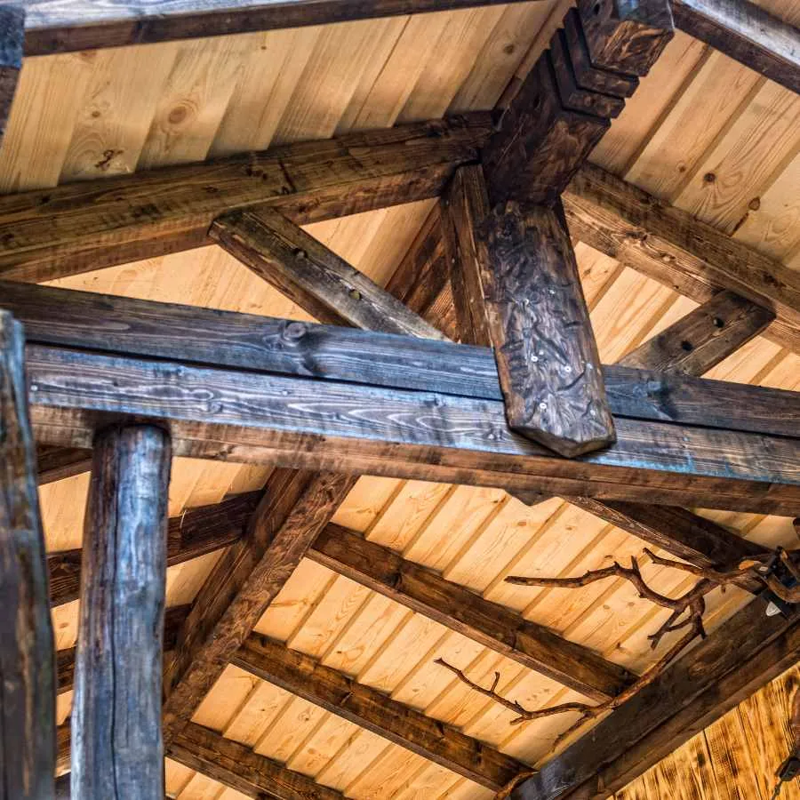 traitement sur une ancienne charpente dans l'hérault